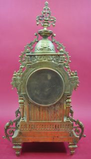 Antique french Garniture Clock Set   full bronze   arround 1900