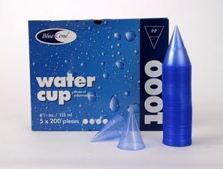 1000 Spitzkegelbecher Blue Cone water cup 115ml blau