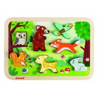 Janod 4507023   Formen Puzzle Waldtiere Spielzeug