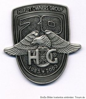 HARLEY DAVIDSON 20 JAHRE HOG, MEMBER Pin, H D, Original, Chapter