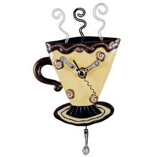 Wanduhr Kaffee Tasse Espresso Küchenuhr Pendeluhr Mocha Cup Clock