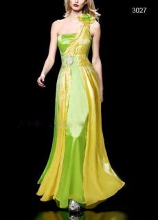 Bild 2 Abendkleid Grün Gelb Kleid Ballkleid Größe 32 34 NEU