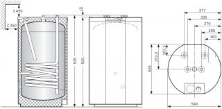 JUNKERS Warmwasserspeicher ST 120 1 Z, rund, 120 l