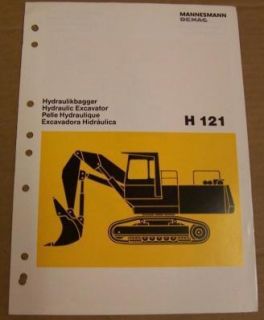 Mannesmann Demag 1990s H 121 Excavator Specs Brochure