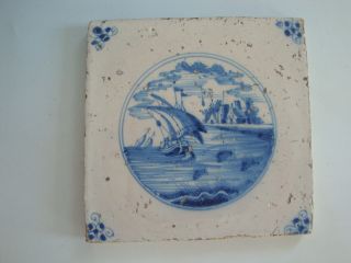 0711A1 152 Delft Keramik Fliese Tile Kachel um 1800