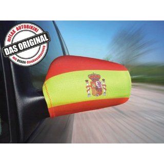 Auto Außenspiegelflagge Carbikini 2er Set Spanien WM 2011 