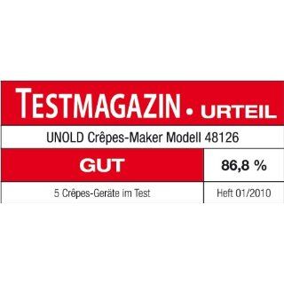 Unold 48126 Crêpes maker  Testmagazin Urteil Gut 01/2010 