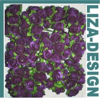144 Rosen * AUBERGINE Röschen Dekoration LILA violett