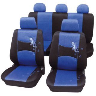 Cartrend 60220 Sitzbezug Komplett Set Gecko Mesh blau, mit Dokunaht