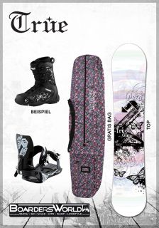 SET   TRUE Damen Snowboard GLAM 151 cm + Pipe blk M GRATIS Boots + Bag