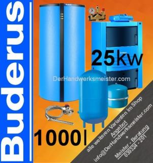 Buderus S151 Holzvergaser 25 kw+ 1000 Pufferspeicher B5