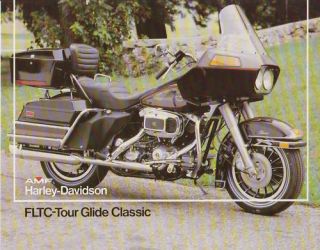 HARLEY DAVIDSON FLTC Tour Glide 1981 Prospekt Brochure