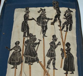 bewegliche Schatten Theater Figuren O.K. 69 Teile *1850