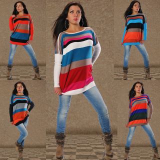 328# Fein Strick Pullover Pulli Sweater Shirt Longshirt Tunika Bluse