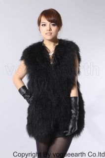 156 Mongolia lamb fur vest/Neu 100%Echtpelz Pelz/Fell Mongolei