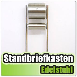 146 cm Standbriefkasten Edelstahl Briefkasten Zeitungsfach