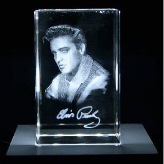 VIP LASER Glaskristall XL 3D Autogramm Elvis Presley 