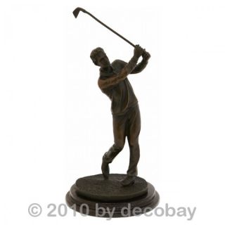 Golfspieler nach dem Schlag Bronze Figur Golfer Statue