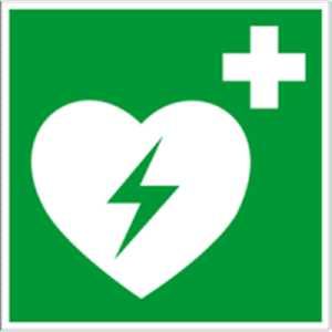 Aufkleber Defibrillator (AED Automatisierter externer Defibrillator