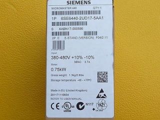 Siemens 6SE6440 2UD17 5AA1 Micromaster 440 Frequenzumrichter 0,75KW