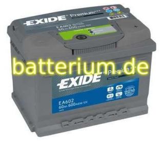 Exide Premium Superior Power EA602 60Ah Autobatterie