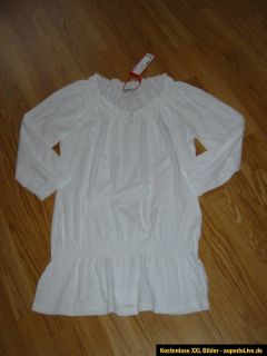 NEU ESPRIT ° Longshirt Carmen Gr L 40 42 Layering Dress Shirt Weiß