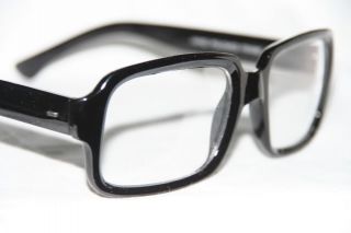 Nerd Brille Modebrille medium Herren Hornbrille schwarz Fashion