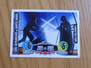 Star Wars Sammelkarten Serie3 Nr. 174 Jedi vs Sith Luke Skywalker vs
