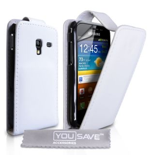 Zubehör Für Samsung Galaxy Ace Plus Handy Weiß Leder Tasche