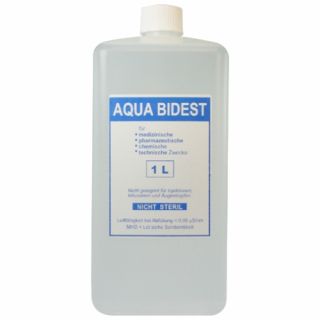 Aqua Bidest Laborwasser zweifach destilliertes Wasser hochreines