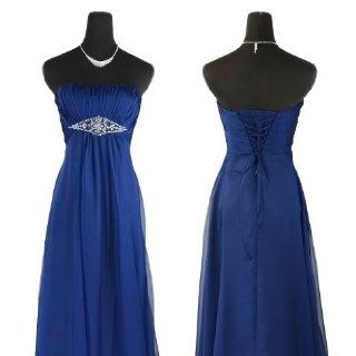 Qpid Showgirl Trägerlosen Abendkleid, Maxi Stil, Farbe blau, 1257BU