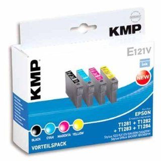 KMP E121V Tintenpatrone für Epson Pack T1281/T1282/T1283/T1284