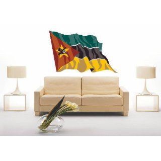 WANDTATTOO ls121 Mozambique   Mosambik 180 cm farbig / bunt als Fahne
