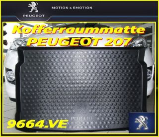 , Schalenmatte, Gummimatte Kofferraum Peugeot 207   OE 9664VE