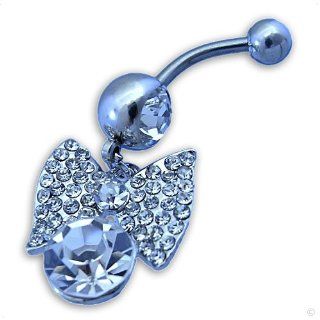 Bauchnabelpiercing Zirkonia Schleife Piercing #133 Bellyring, body