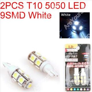 Car LED T10 194 W5W 5050 Wedge Light Bulb Lamp 9SMD White