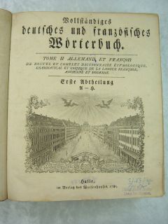 Deutsches und französisches Wörterbuch 1781 (r199)