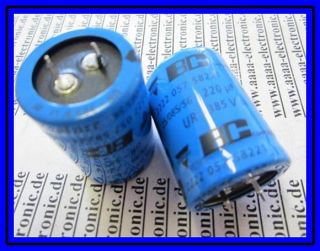 Elektrolyt Kondensator ELKO 220 µF / 385 V 85° 30 x 40 2 Stück