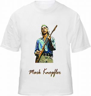 Mark Knopfler T Shirt Live Guitar Straits Artwork Tee