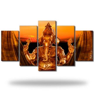 Elefant Gott Indien Sonnenuntergang Leinwand Bild XXL