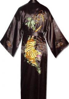 Tiger Kimono   Bademantel, schwarz ,Feng shui, samurai ,aisa , china