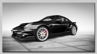 Leinwand Bild Porsche 911 S Schwarz Rot Bilder Schwarzweiss Autos Auto