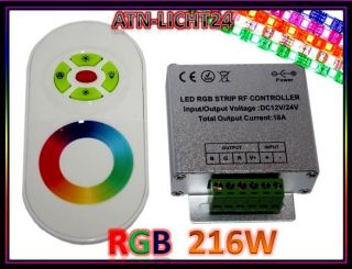 LED RGB Leiste Strip TOUCH Funk Fernbedienung 433MHz + Controller 12V