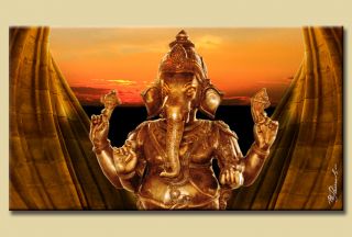 Ganesha Bild Leinwand Indien WandBilder Elefant Tiere
