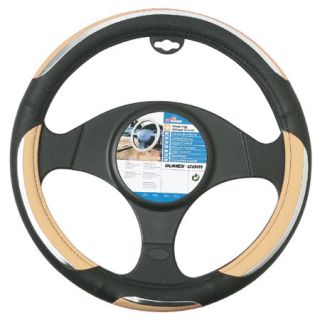 Beige Snake Car Steering Wheel Cover Universal Fit