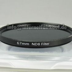 67mm Graufilter ND8 Neutral Density Grau Filter 67 mm