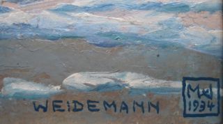 Magnus Weidemann, Sonnenuntergang Sylt, Ölgemälde, sign