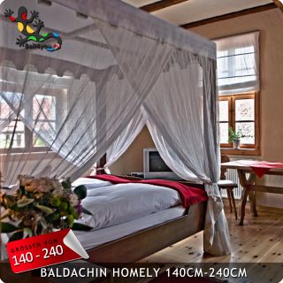Bali Baldachin Homely 140   240 Betthimmel Baldaquin Moskitonetz + 4