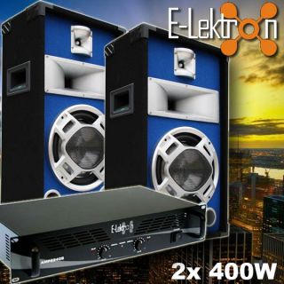 800W DJ PA PARTY ANLAGE AMP2 240 Verstärker + SPL25 Boxen SET Disco