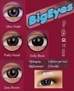 Crazy Kontaktlinsen Stärke Power lentille contact lens Dolly Black